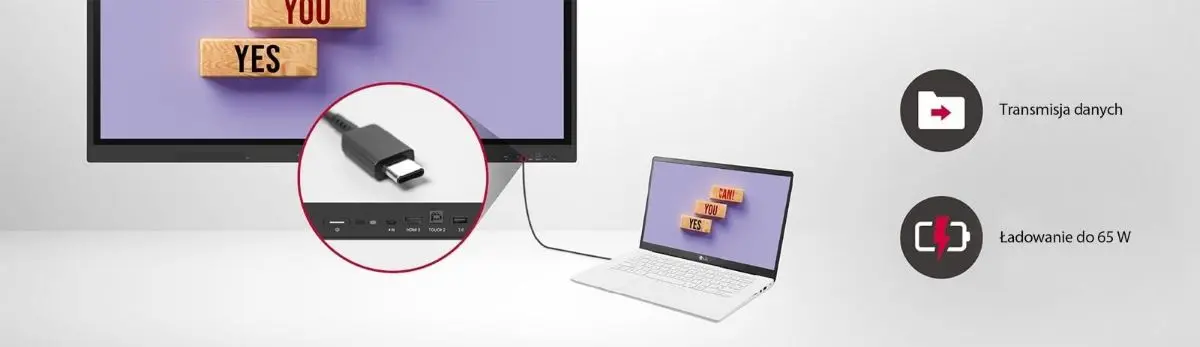 Port USB-C w Monitorze interaktywnym LG