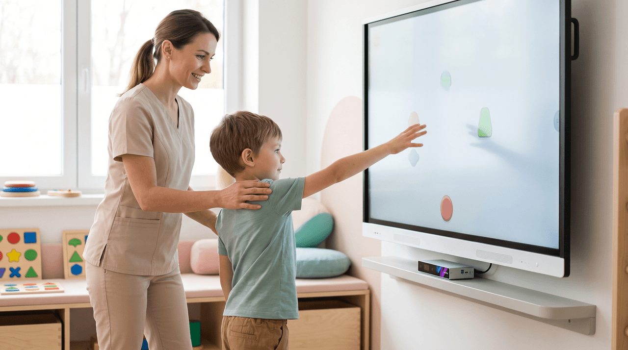Konsola edukacyjna czy monitor interaktywny? Jak urozmaicić zajęcia terapeutyczne i rewalidacyjne